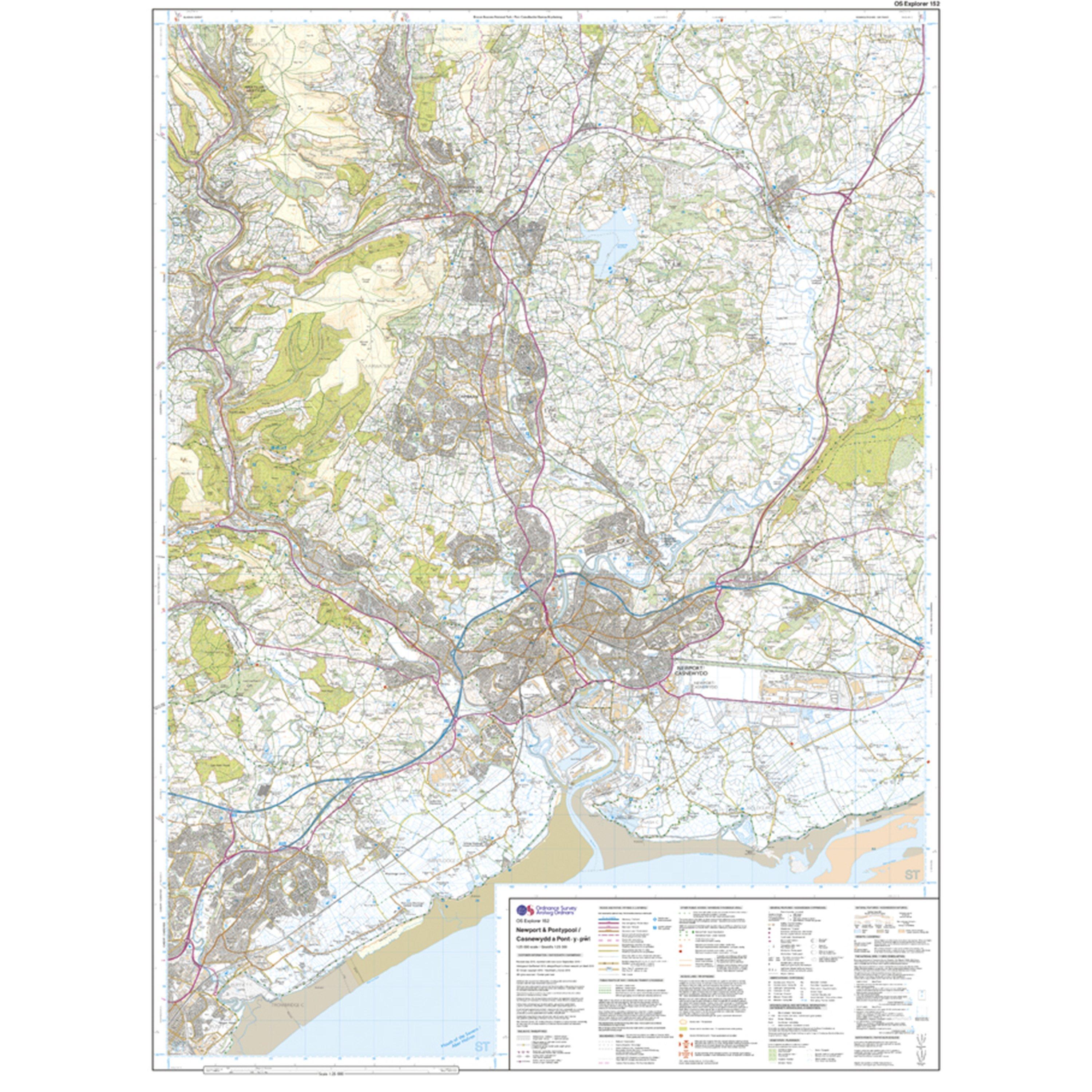 Explorer Active 152 Newport & Pontypool Map With Digital Version