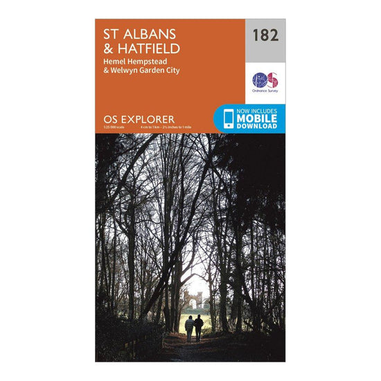 Explorer 182 St Albans & Hatfield Map With Digital Version