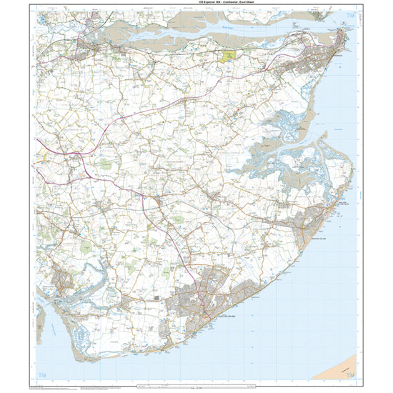 Explorer 184 Colchester, Harwich & Clacton-on-Sea Map With Digital Version