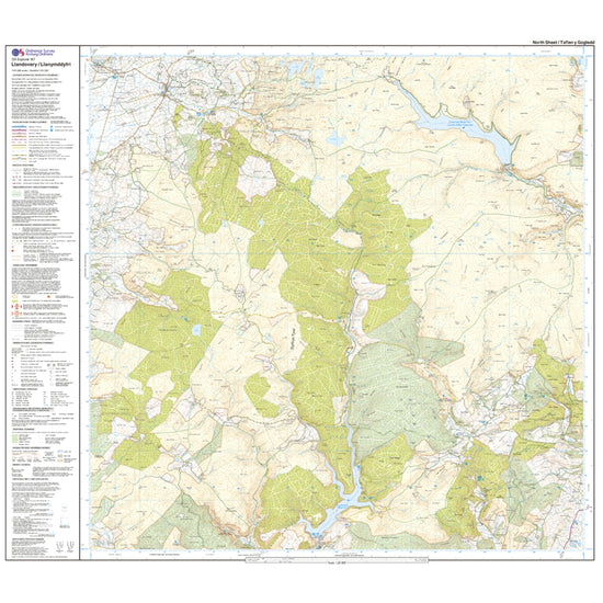 Explorer 187 Llandovery, Llanwrtyd Wells & Lyn Brianne Map With Digital Version