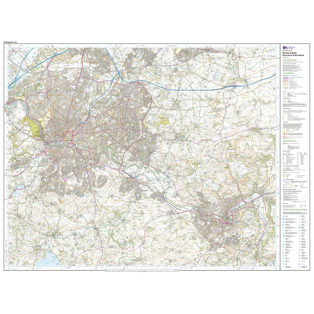 Explorer Active 155 Bristol & Bath Map With Digital Version