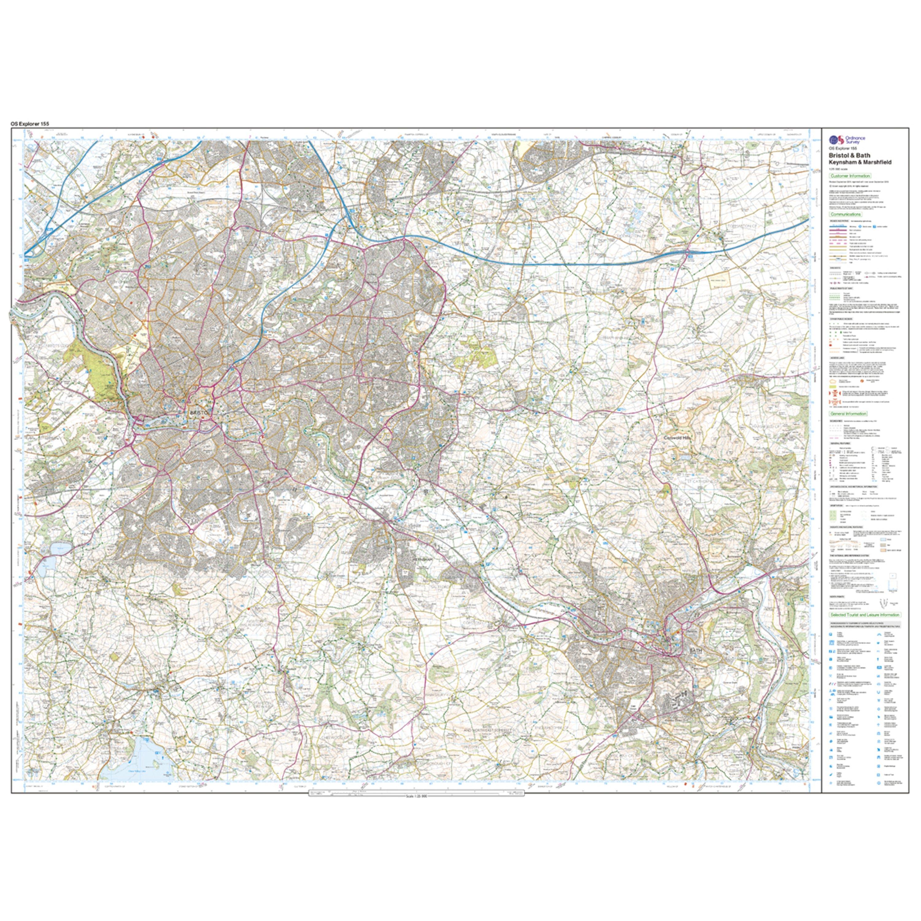 Explorer Active 155 Bristol & Bath Map With Digital Version