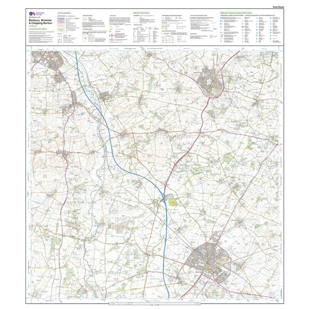 Explorer 191 Banbury, Bicester & Chipping Norton Map With Digital Version