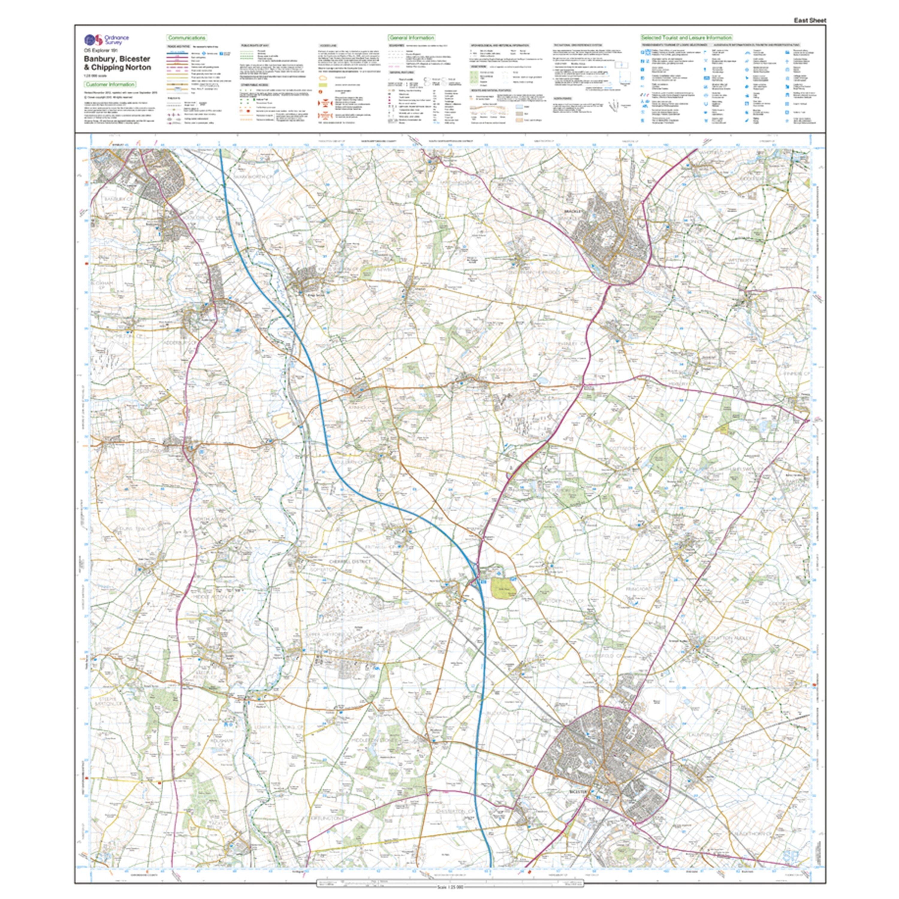 Explorer 191 Banbury, Bicester & Chipping Norton Map With Digital Version