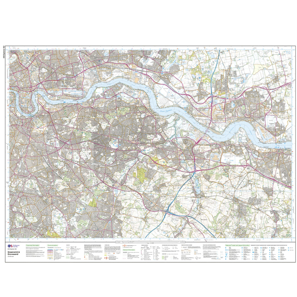 Explorer Active 162 Greenwich & Gravesend Map With Digital Version