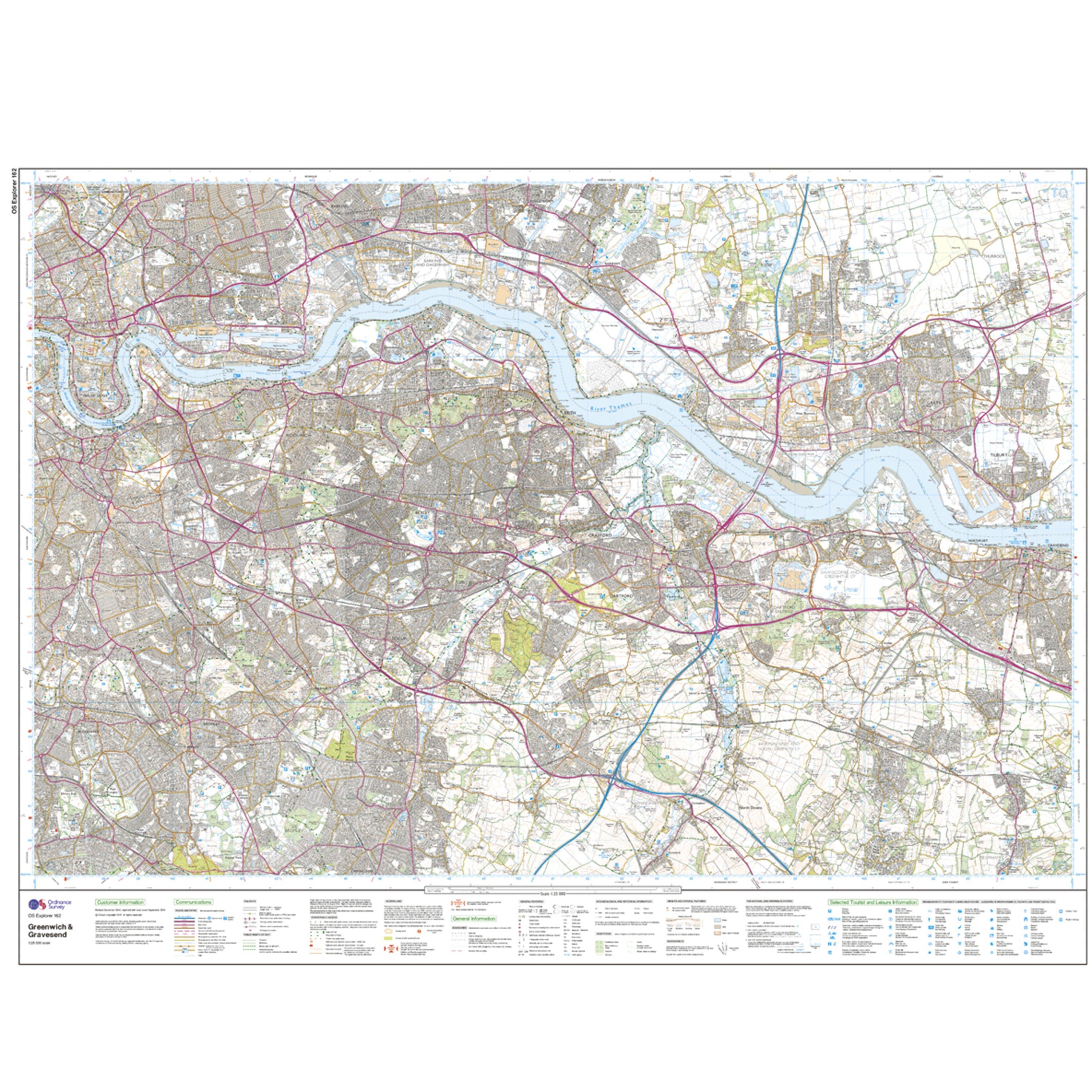 Explorer Active 162 Greenwich & Gravesend Map With Digital Version