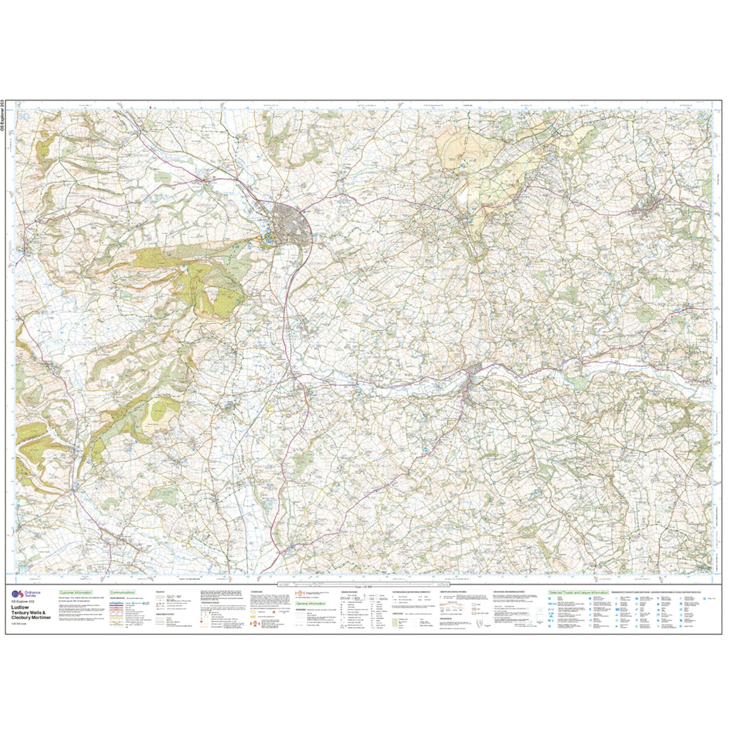 Explorer 203 Ludlow, Tenbury Wells & Cleobury Mortimer Map With Digital Version