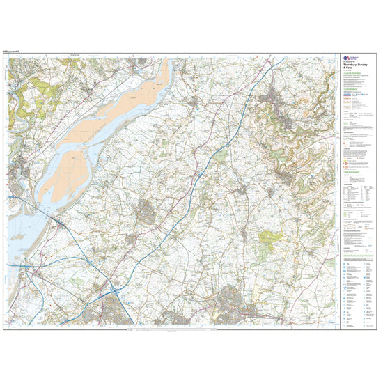 Explorer Active 167 Thornbury, Dursley & Yate Map With Digital Version