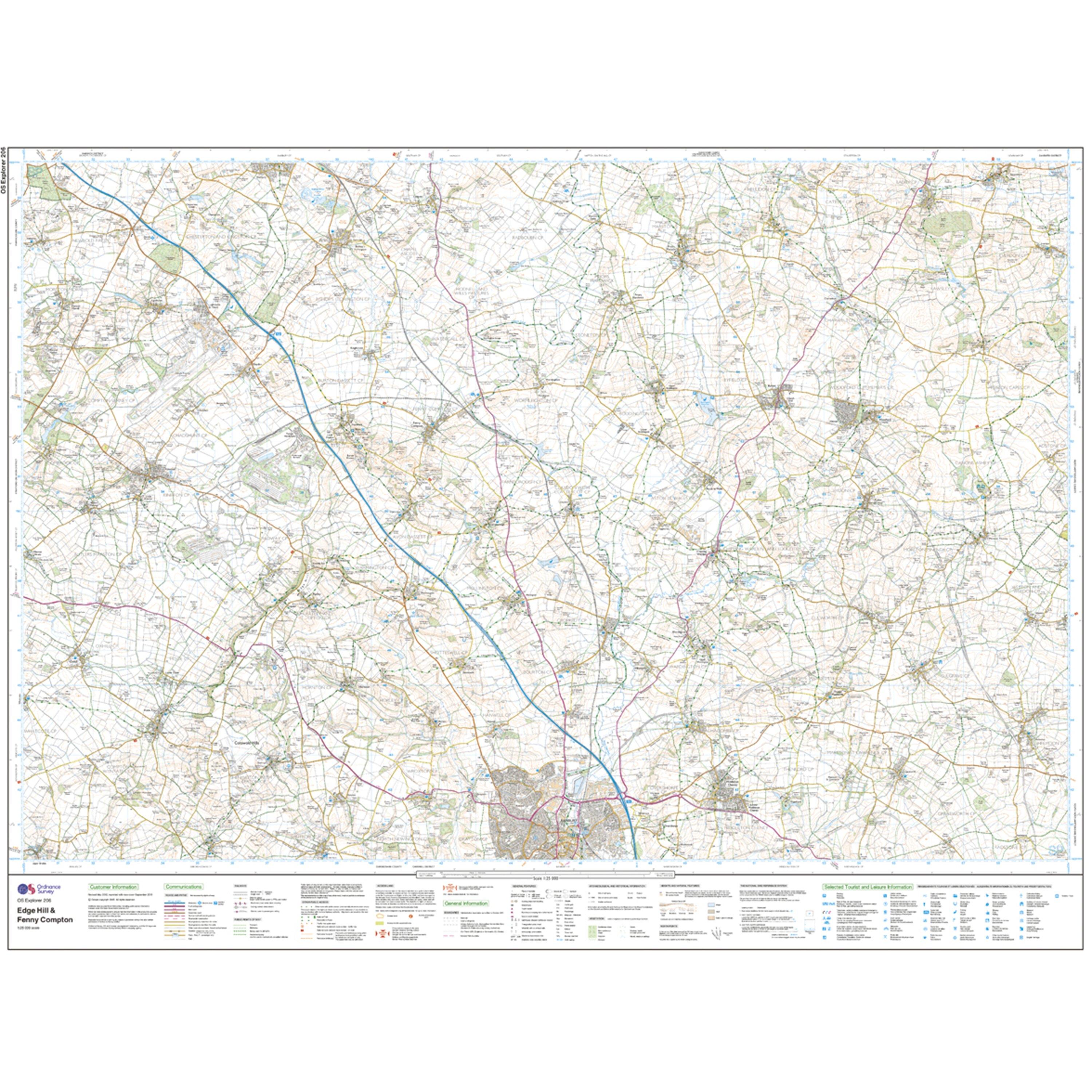 Explorer 206 Edge Hill & Fenny Compton Map With Digital Version