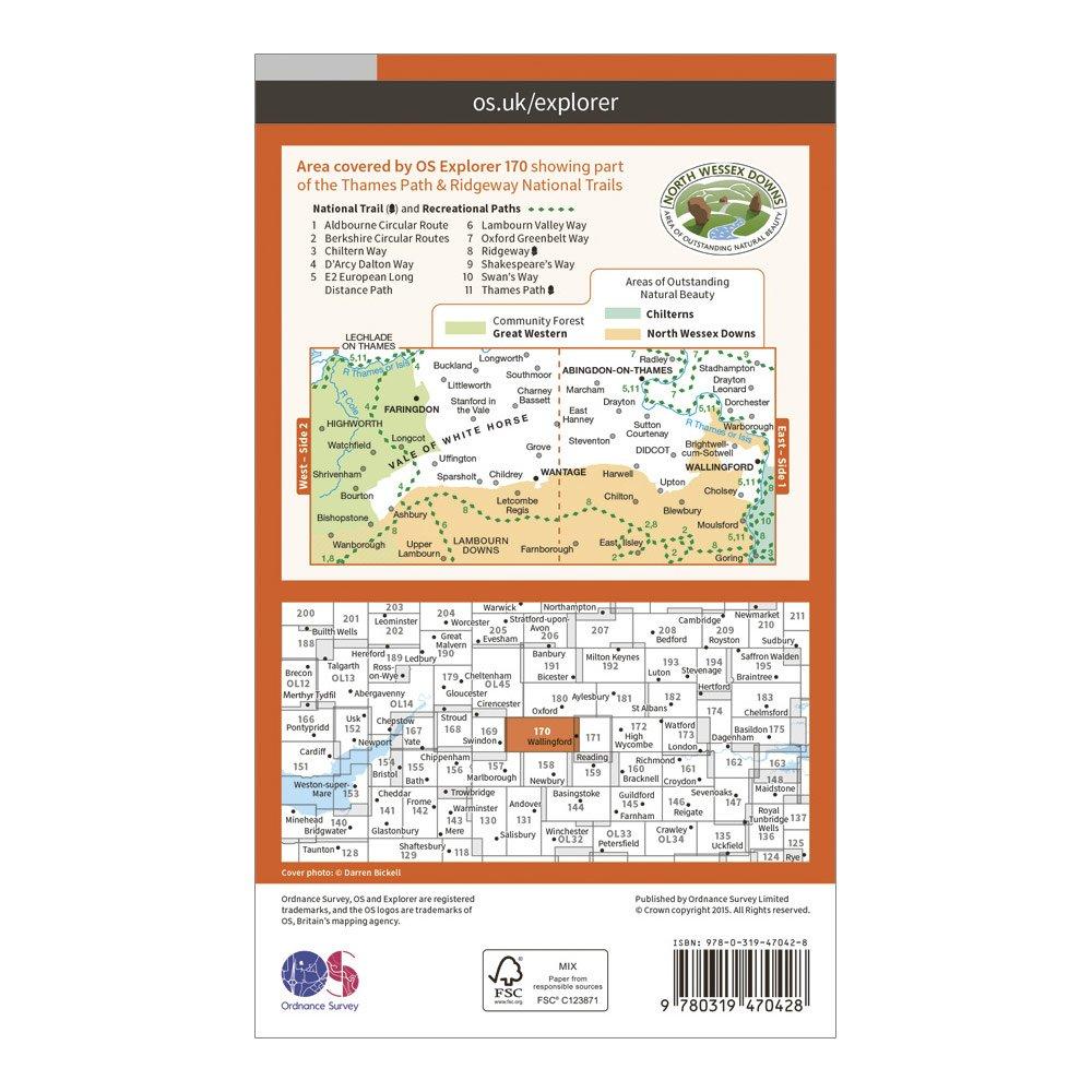 Explorer Active 170 Abingdon, Wantage & Vale of White Horse Map With Digital Version