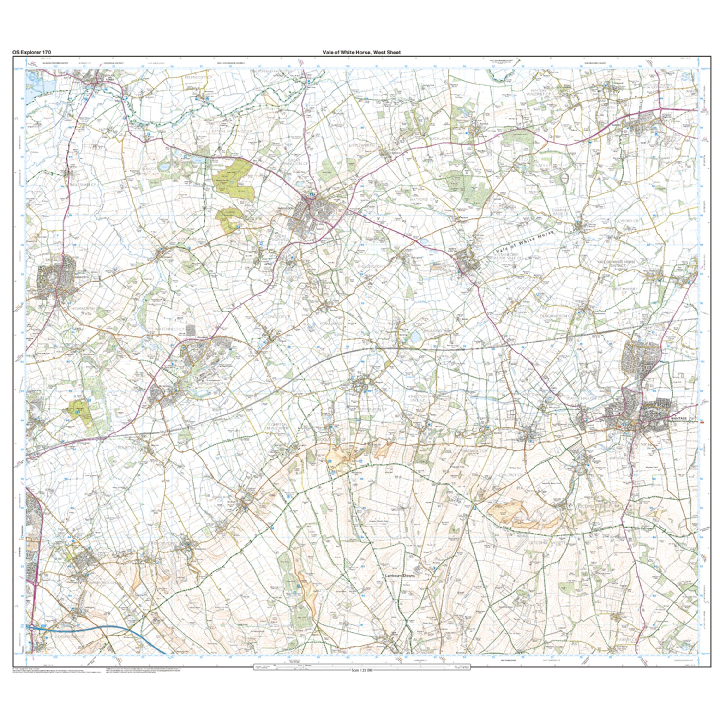 Explorer Active 170 Abingdon, Wantage & Vale of White Horse Map With Digital Version