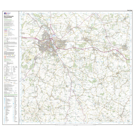 Explorer 211 Bury St Edmunds & Stowmarket Map With Digital Version