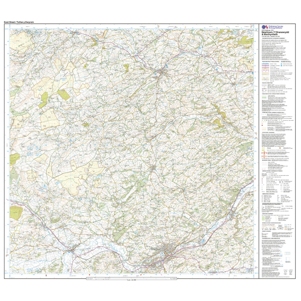 Explorer 215 Newton & Llanfair Caereinion Map With Digital Version