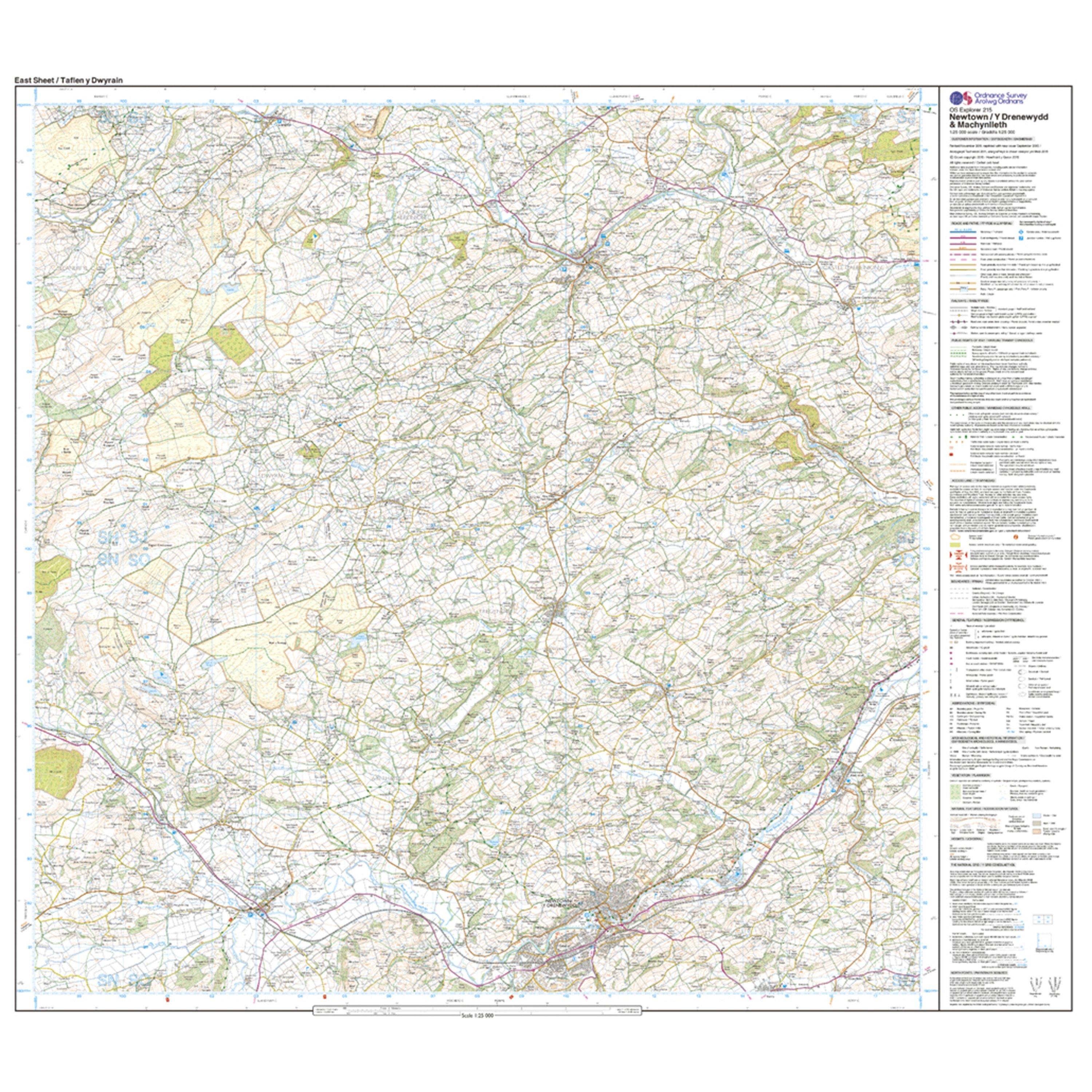 Explorer 215 Newton & Llanfair Caereinion Map With Digital Version