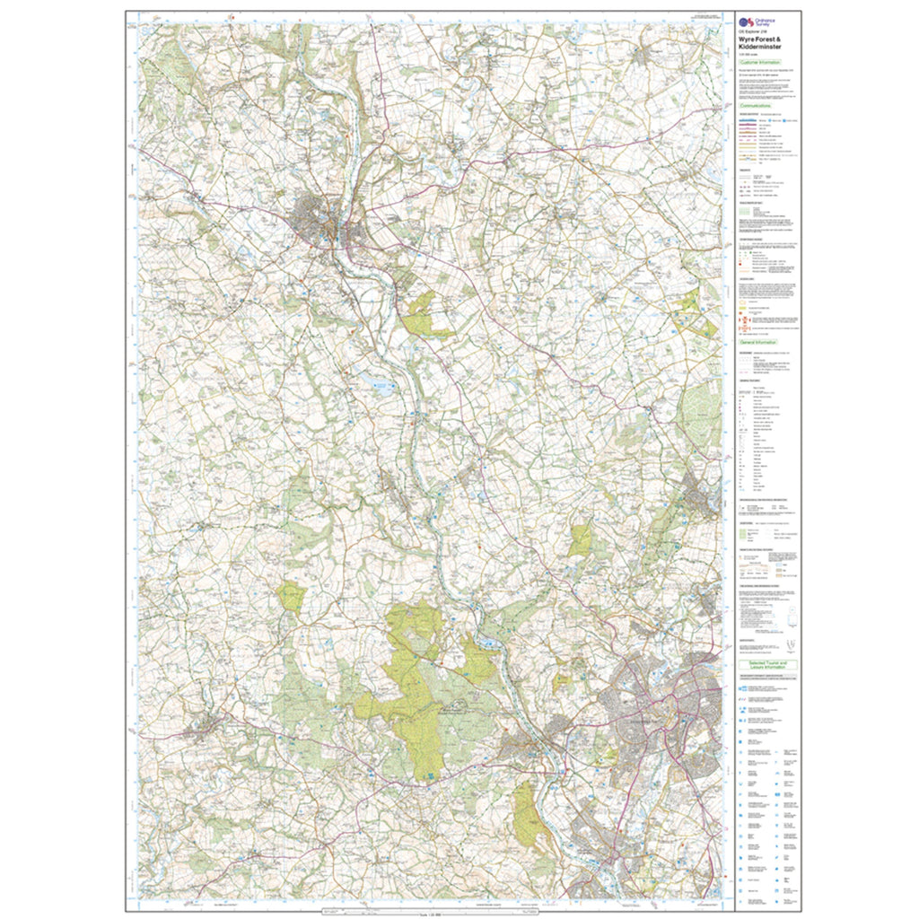 Explorer 218 Kidderminster & Wyre Forest Map With Digital Version
