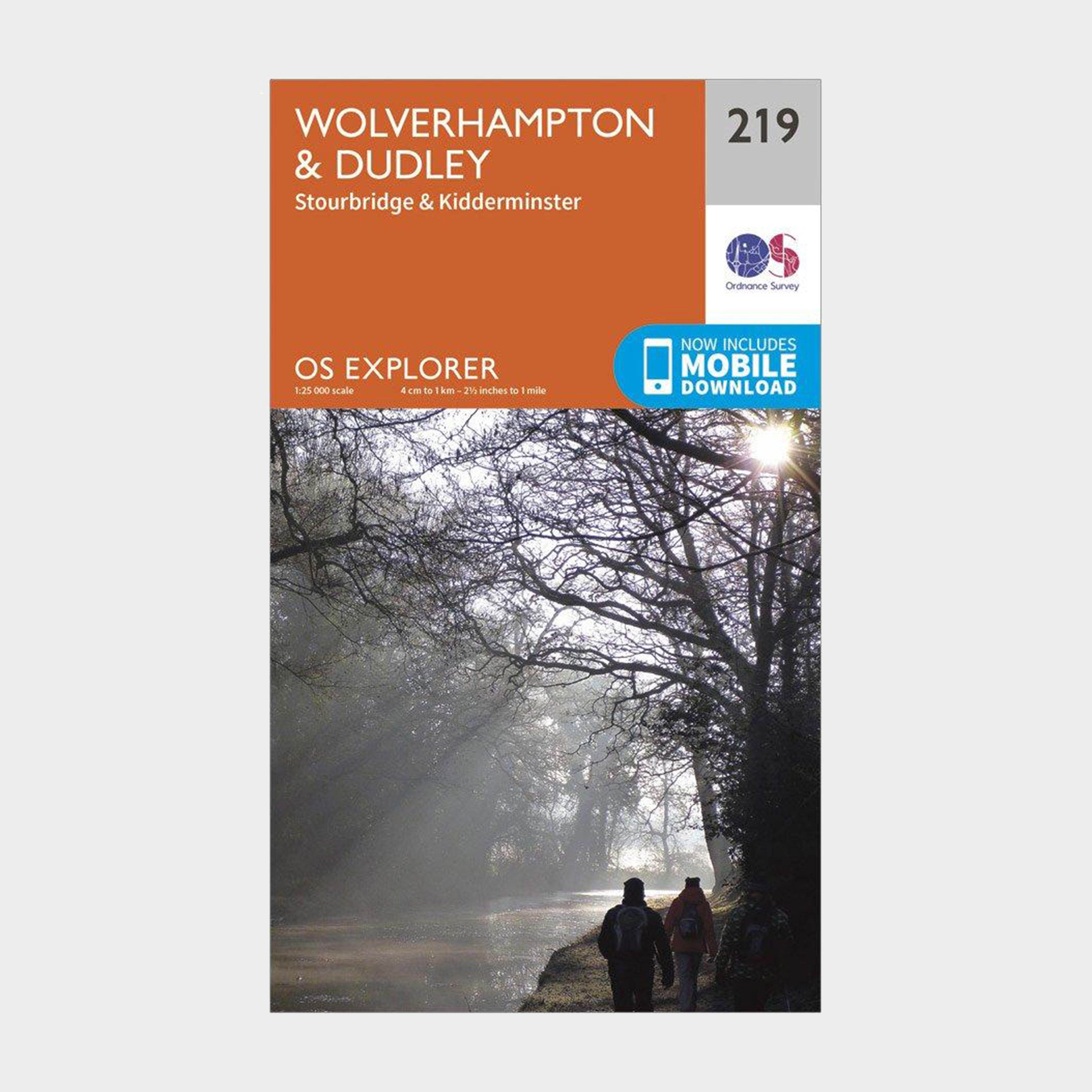 Explorer 219 Wolverhampton, Dudley, Stourbridge & Kidderminster Map With Digital Version