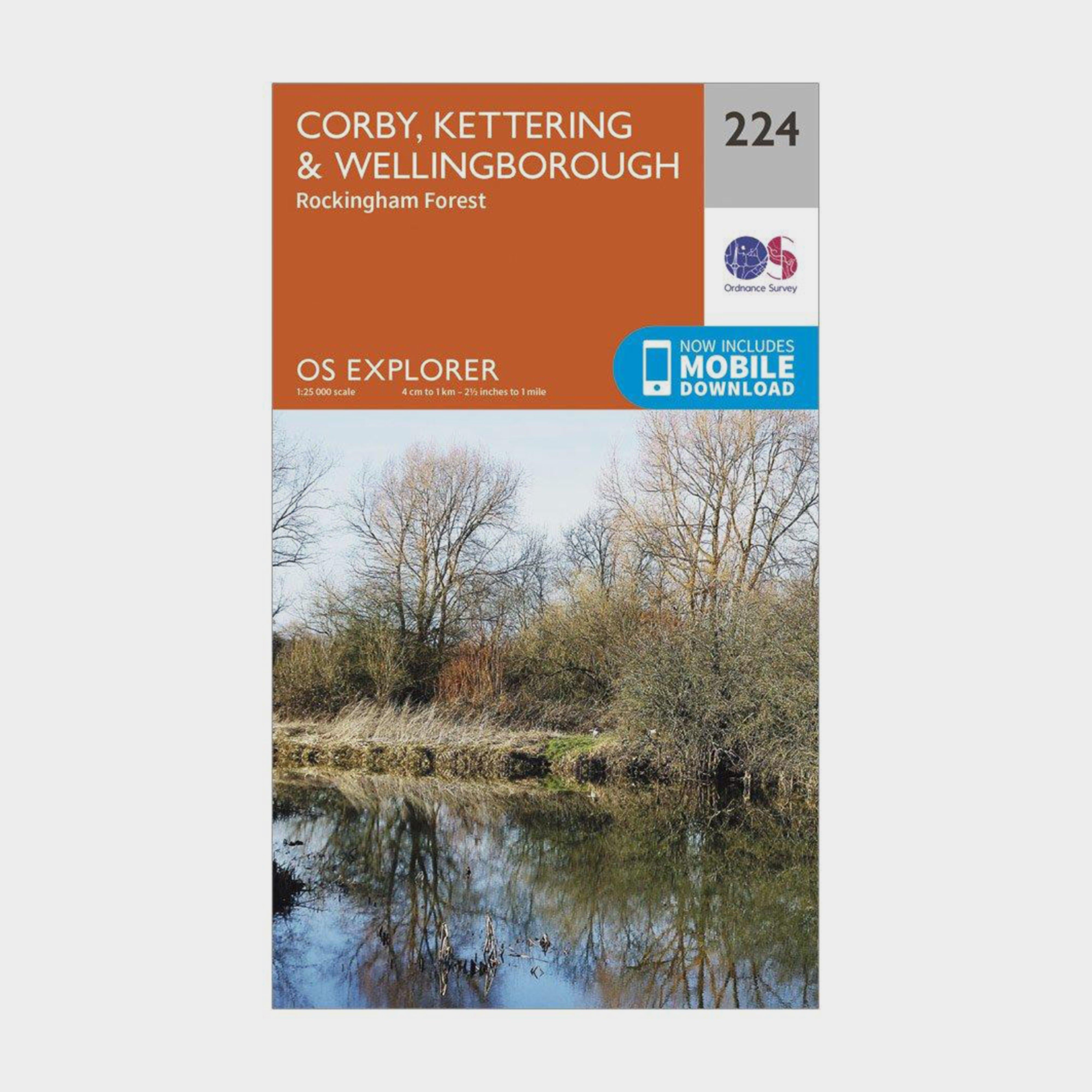 Explorer 224 Corby, Kettering & Wellingborough Map With Digital Version