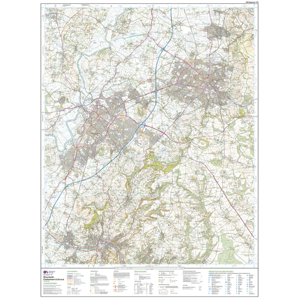 Explorer Active 179 Gloucester, Cheltenham & Stroud Map With Digital Version
