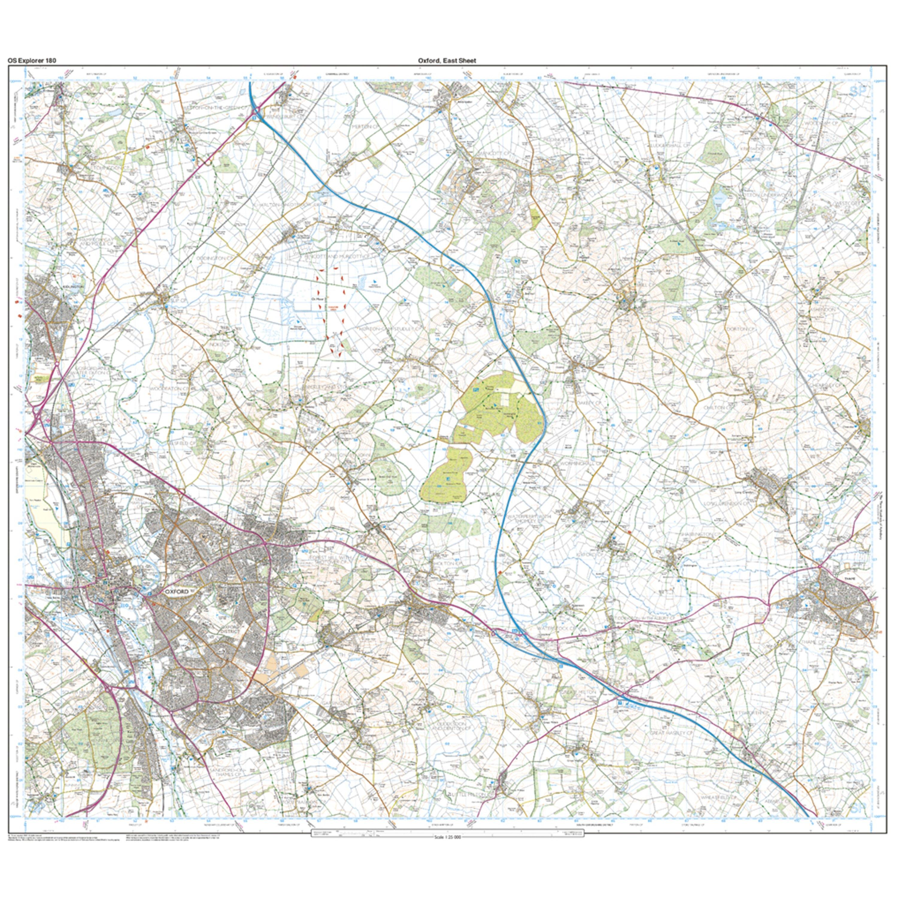 Explorer Active 180 Oxford, Witney & Woodstock Map With Digital Version