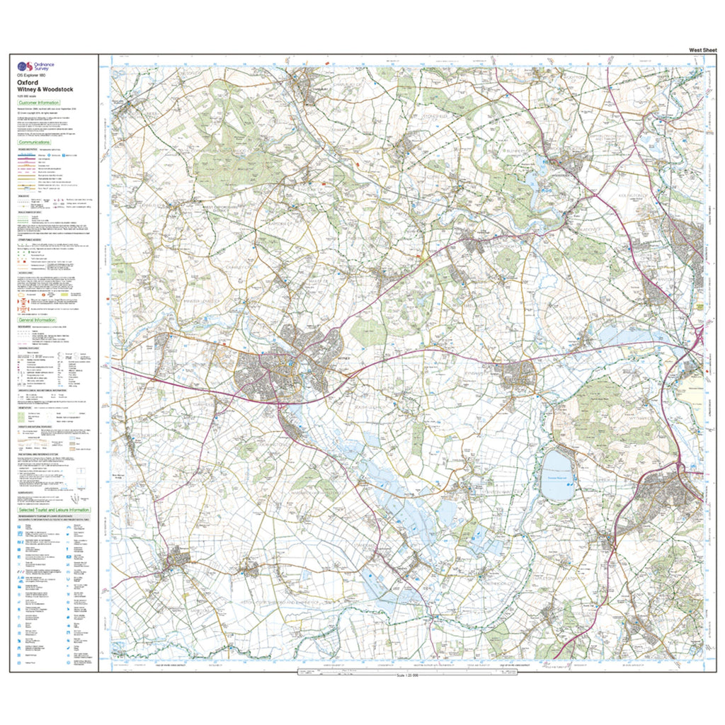 Explorer Active 180 Oxford, Witney & Woodstock Map With Digital Version