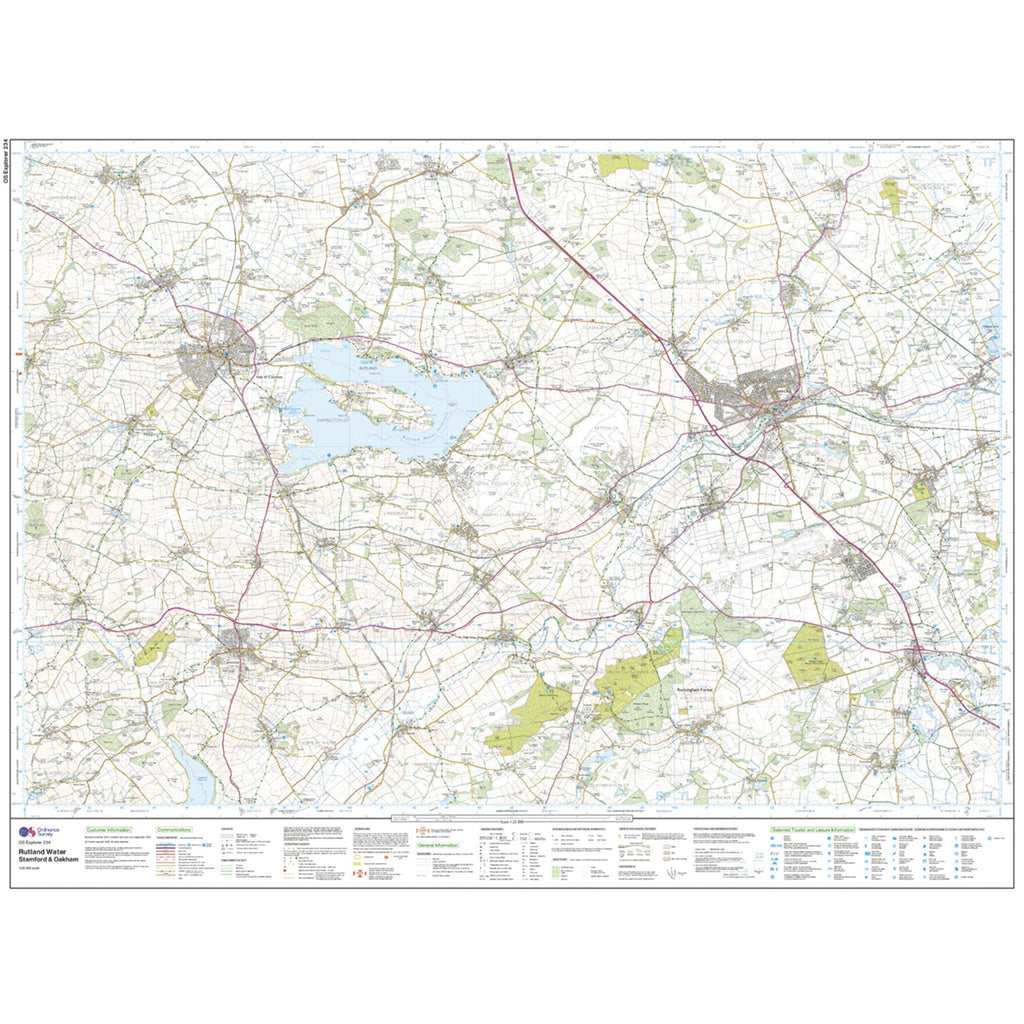 Explorer 234 Rutland Water Map With Digital Version