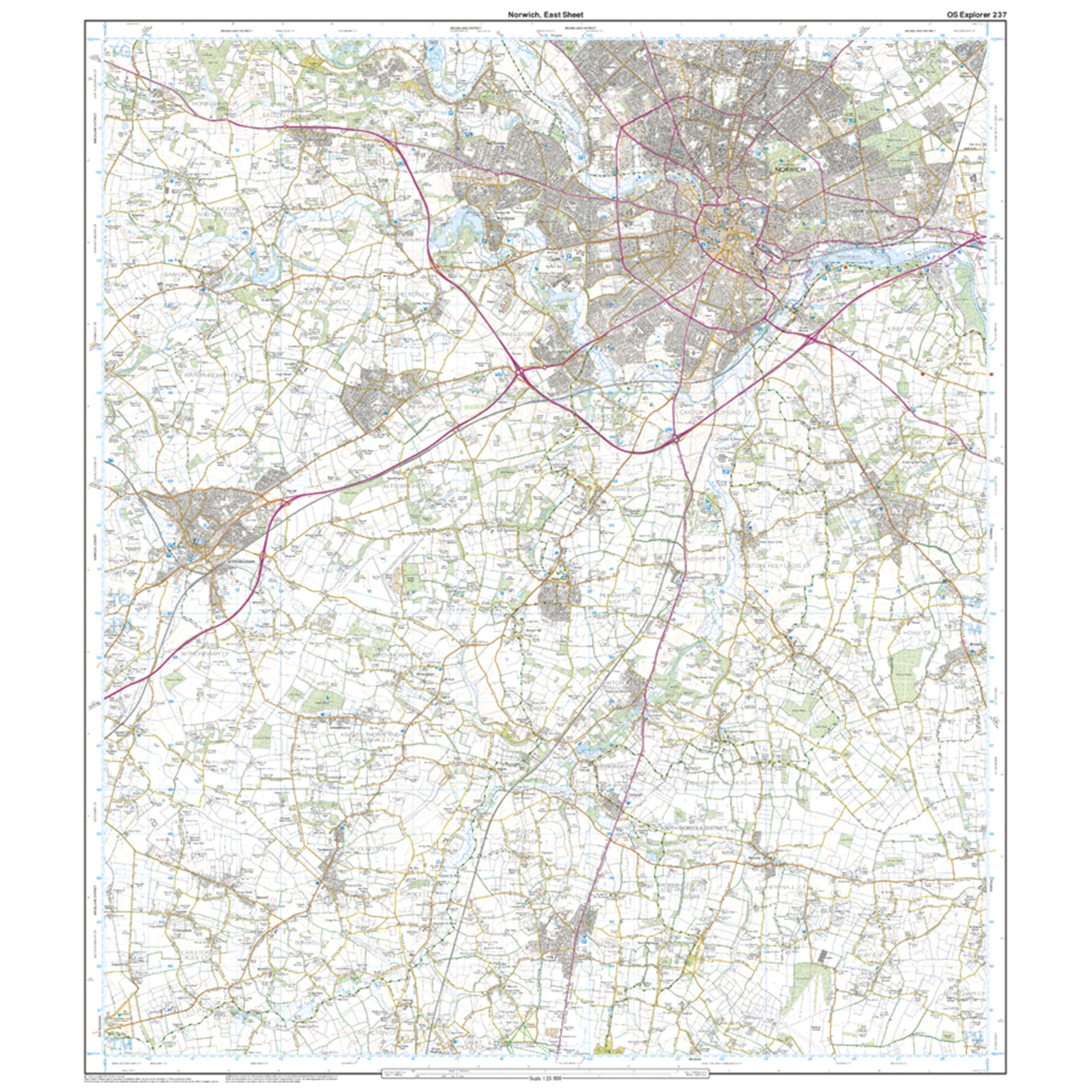 Explorer 237 Norwich Map With Digital Version