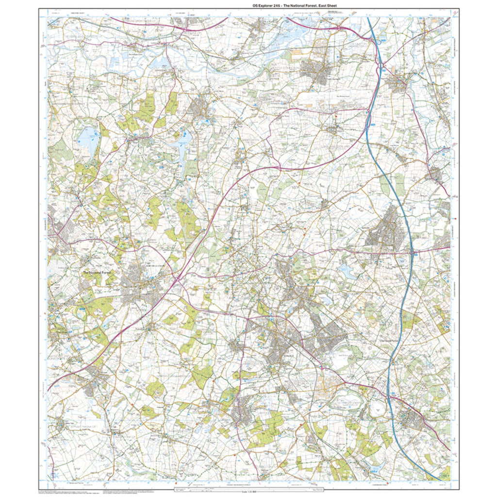 Forest Os Map Ordnance Survey Explorer 245 The National Forest Map With Digital ...