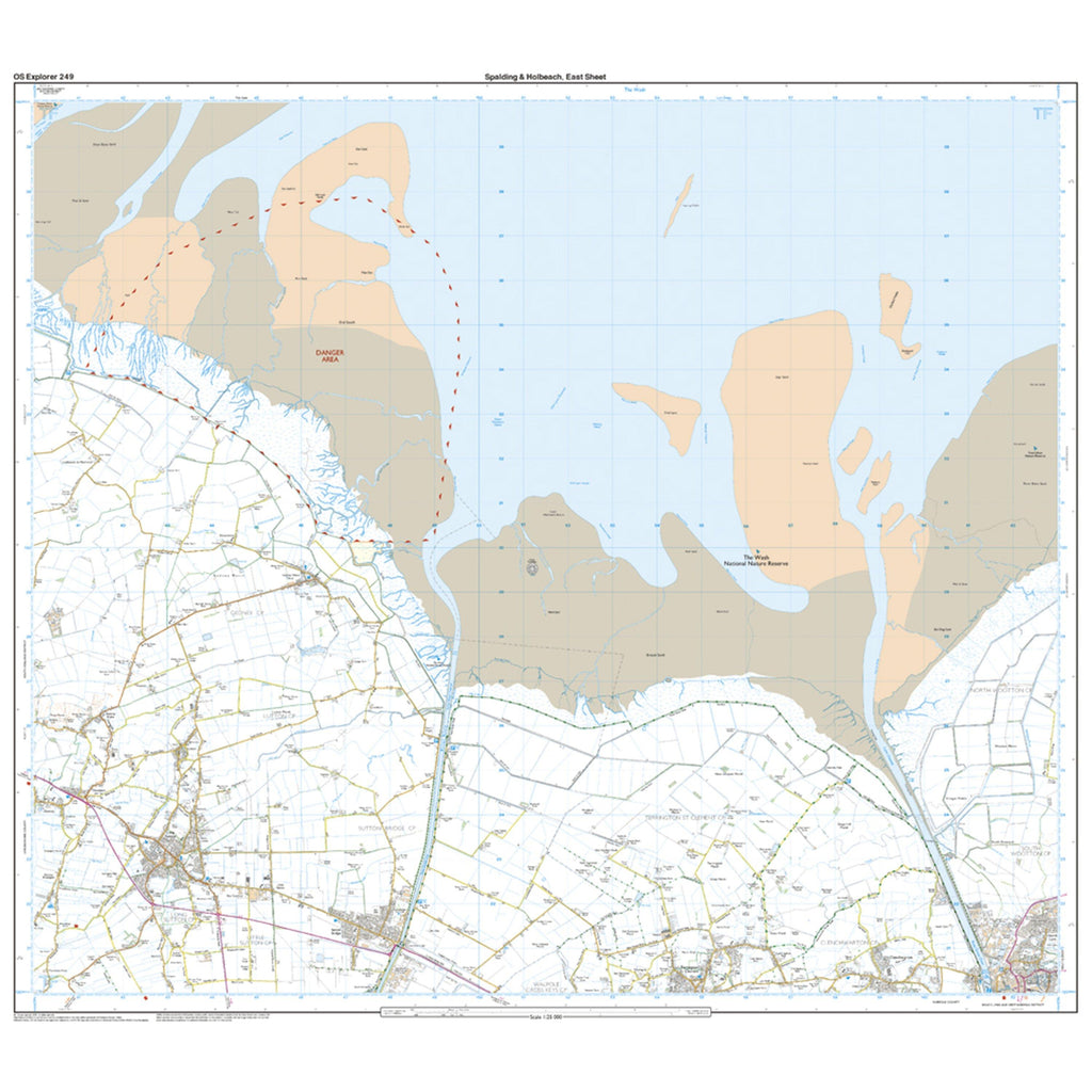 Explorer 249 Spalding & Holbeach Map With Digital Version
