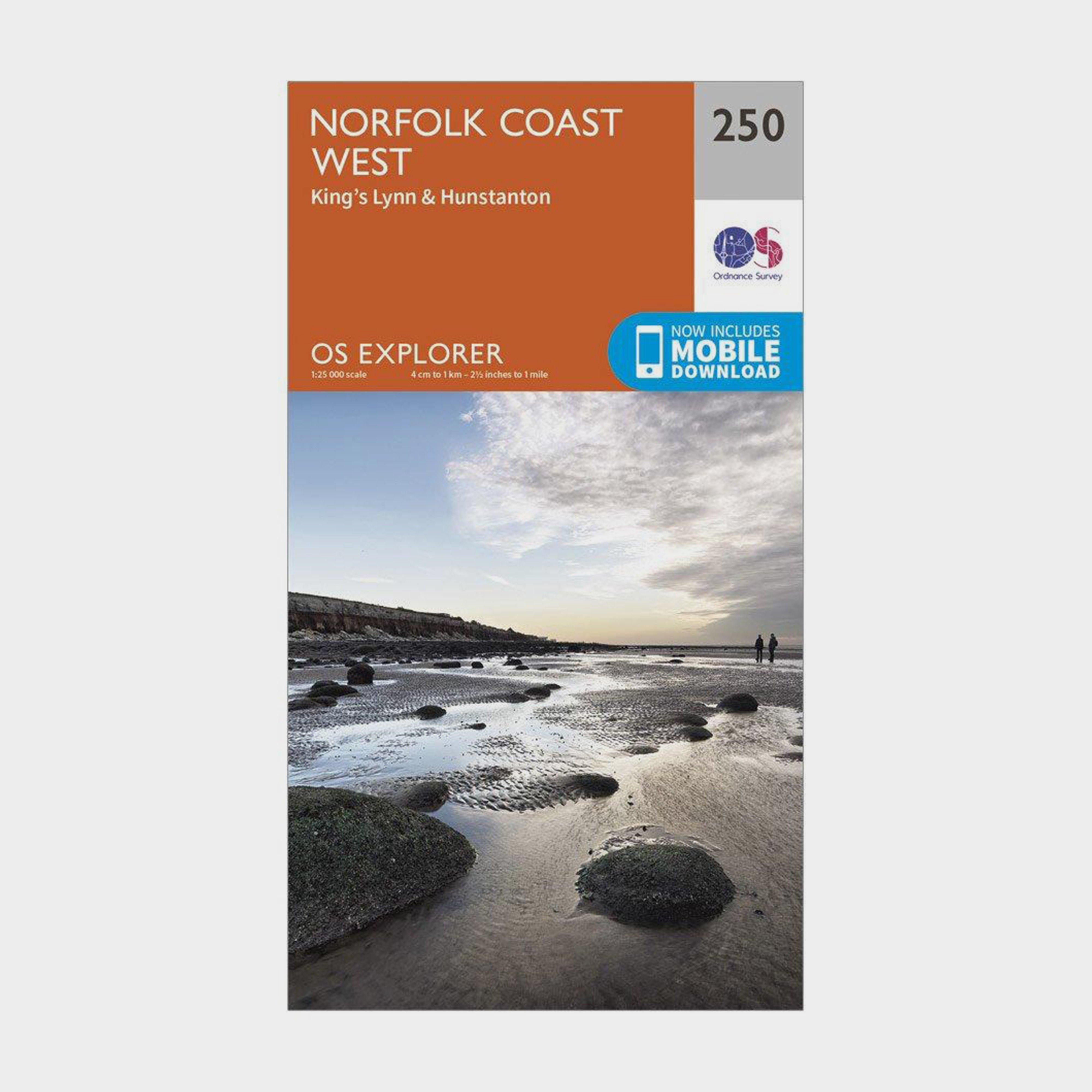 Explorer 250 Norfolk Coast West Map With Digital Version