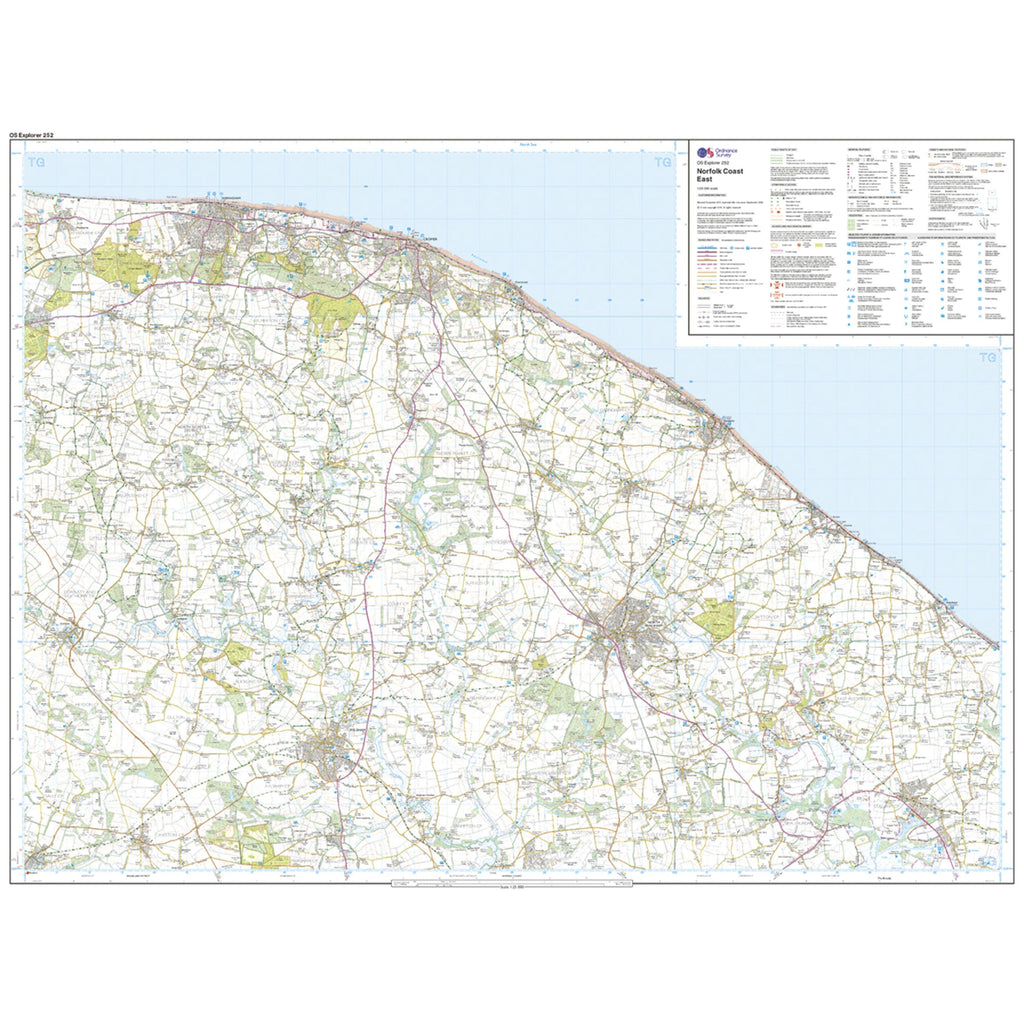 Explorer 252 Norfolk Coast East Map With Digital Version