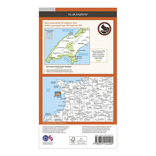 Explorer 253 Lleyn Peninsula West Map With Digital Version