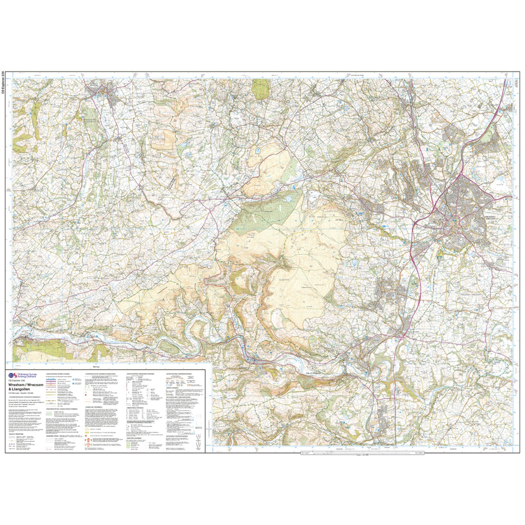 Explorer 256 Wrexham & Llangollen Map With Digital Version