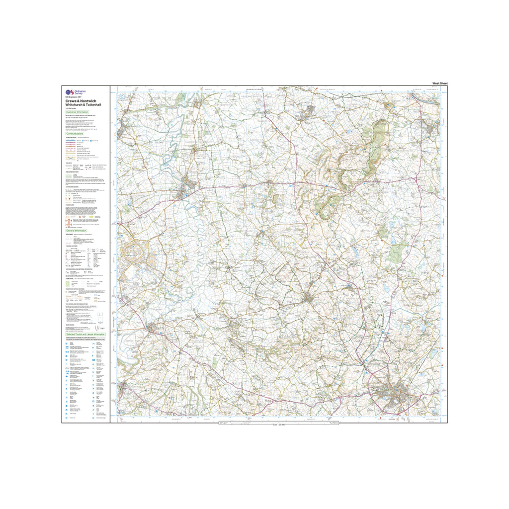 Explorer 257 Crewe & Nantwich Map With Digital Version