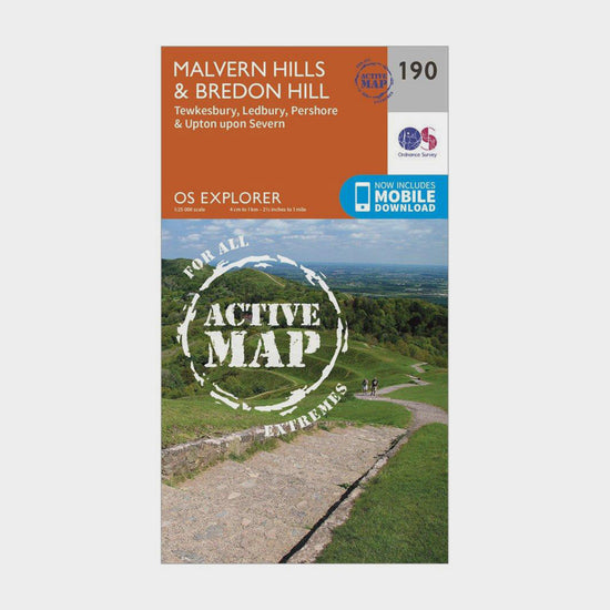 Explorer Active 190 Malvern Hills & Bredon Hill Map With Digital Version