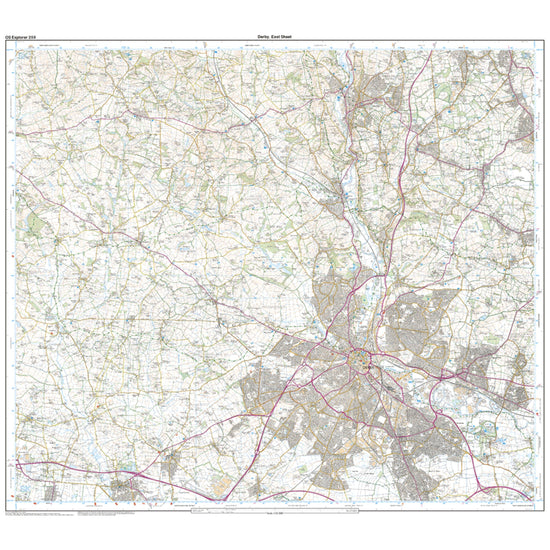 Explorer 259 Derby, Uttoxeter, Ashbourne & Cheadle Map With Digital Version