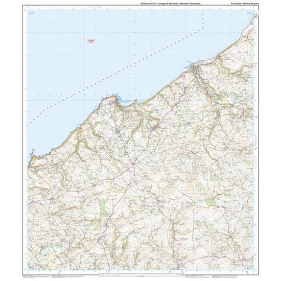 Explorer Active 198 Cardigan & New Quay Map With Digital Version