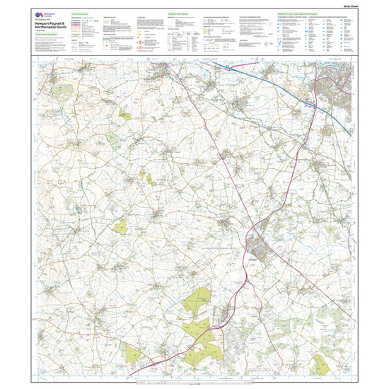 Explorer Active 207 Newport Pagnell & Northampton South Map With Digital Version