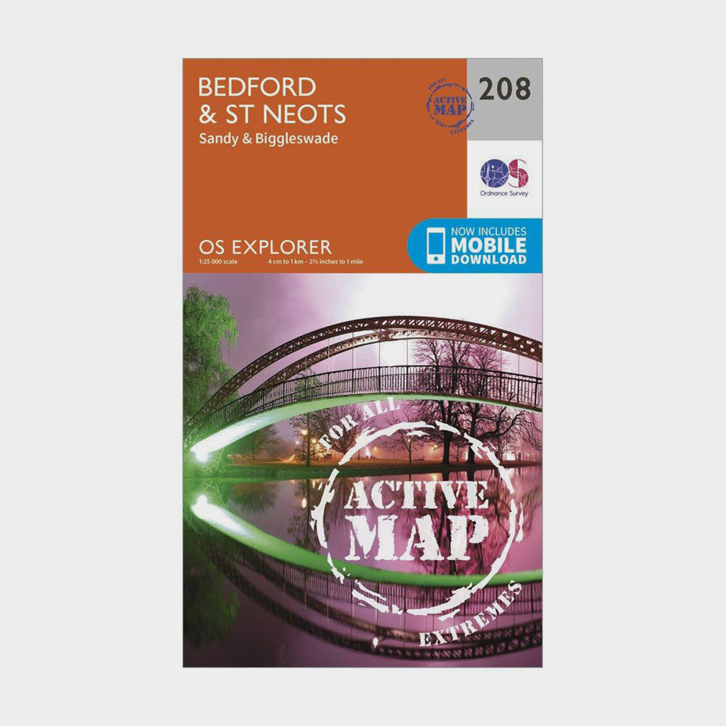 Explorer Active 208 Bedford & St Neots Map With Digital Version
