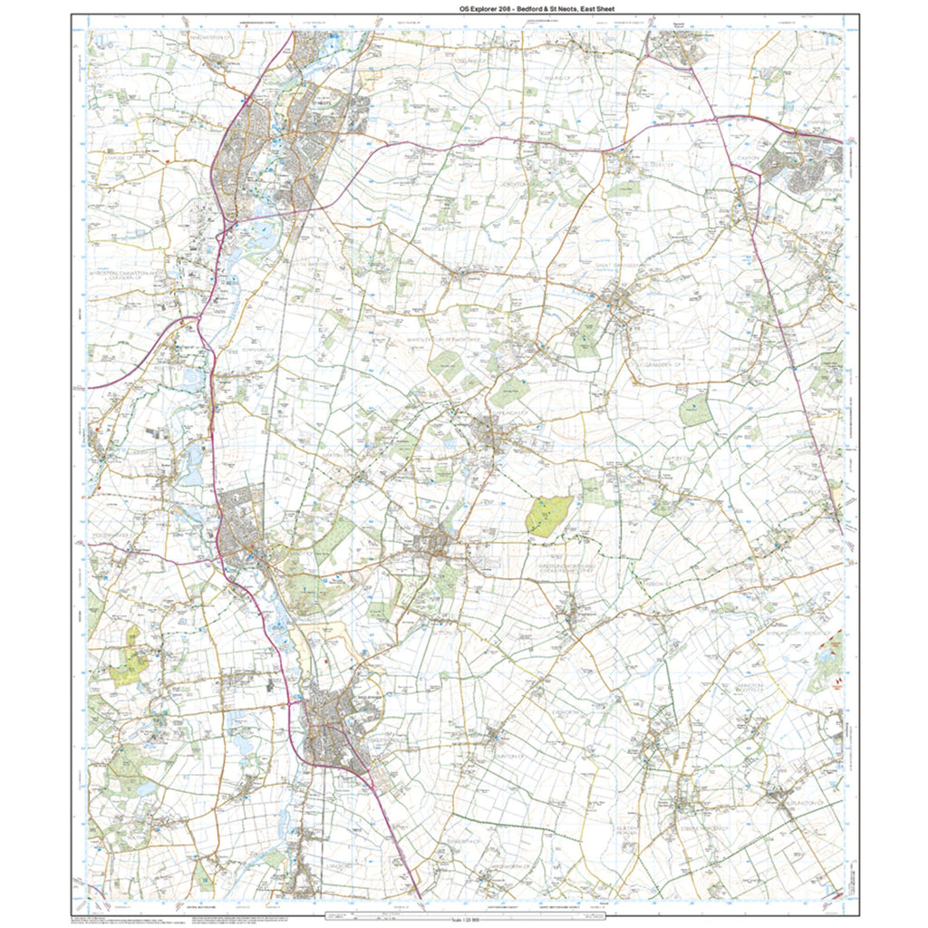 Explorer Active 208 Bedford & St Neots Map With Digital Version