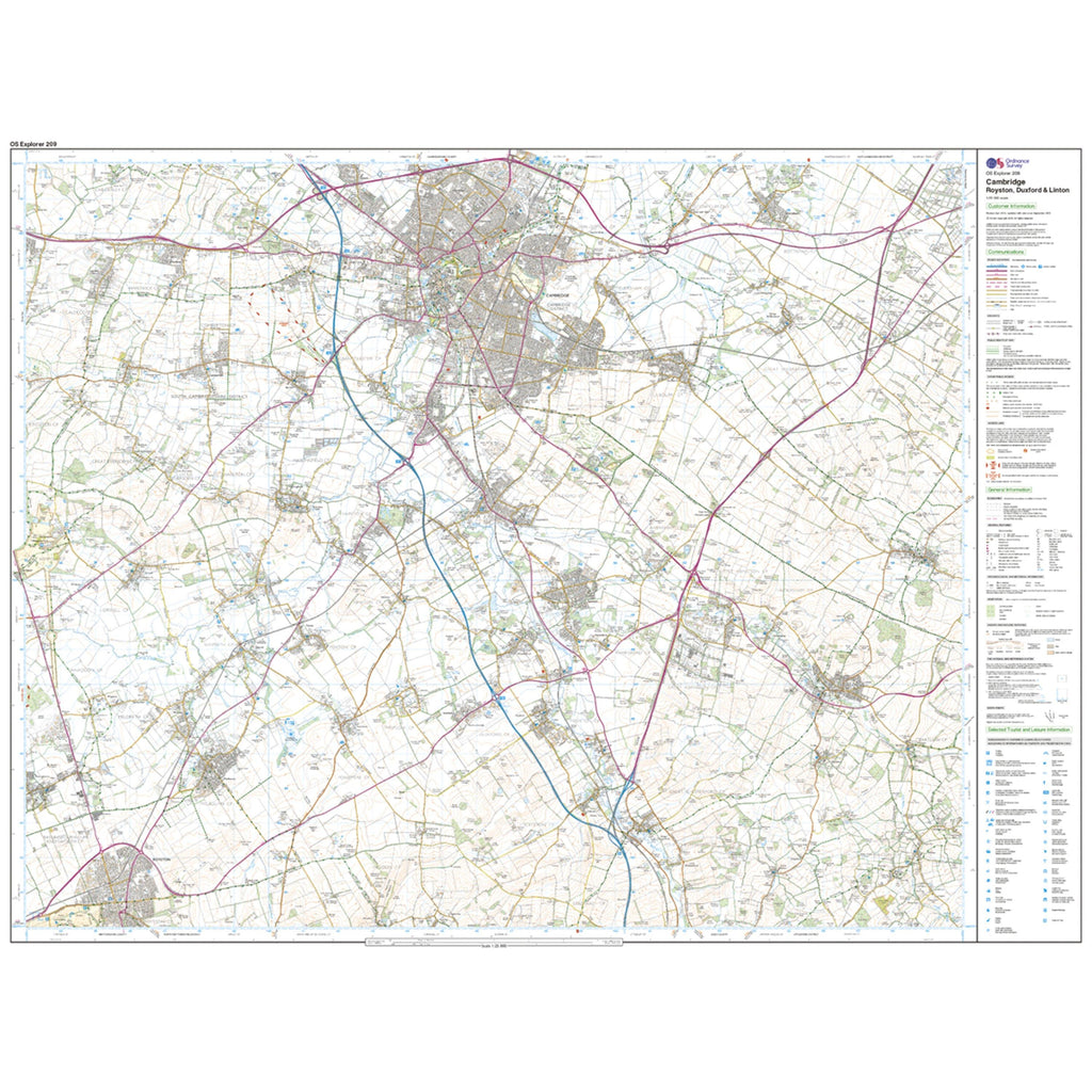 Explorer Active 209 Cambridge, Royston, Duxford & Linton Map With Digital Version