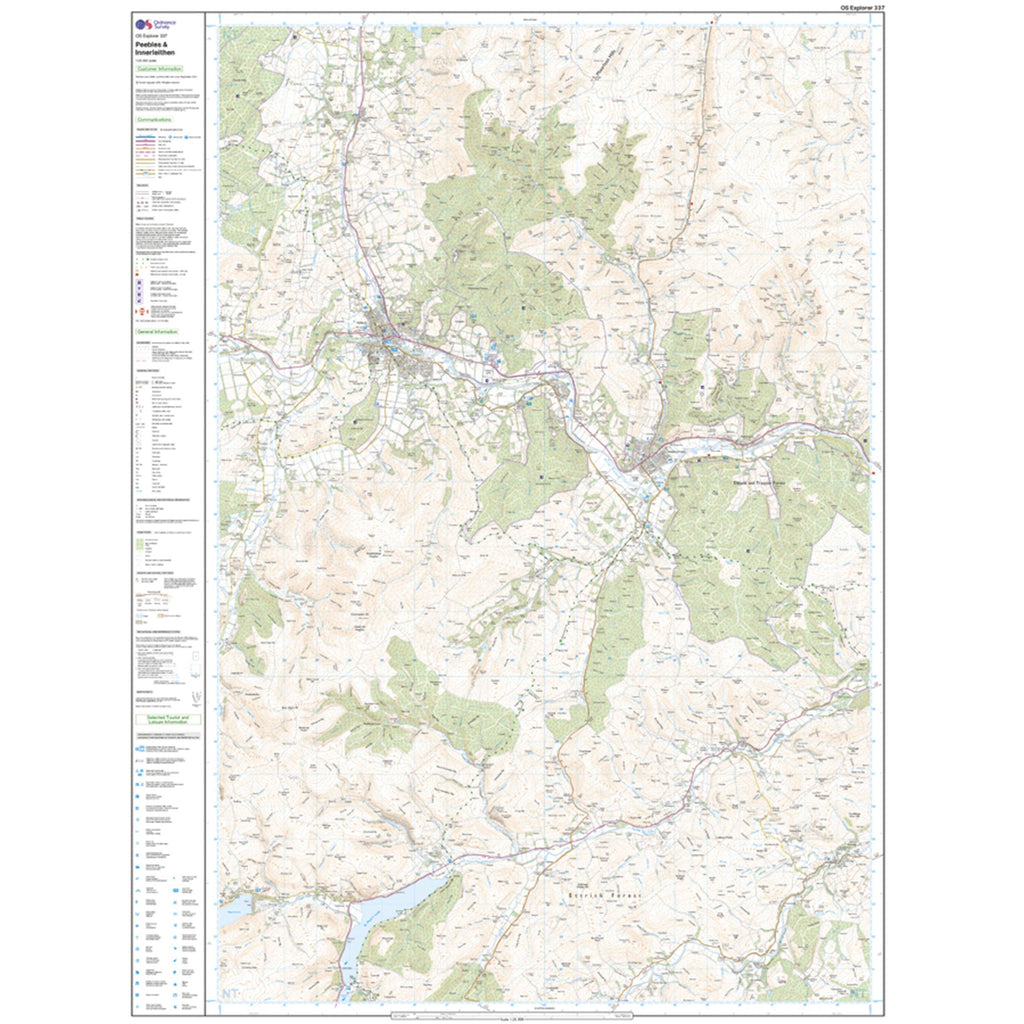 Explorer 337 Peebles & Interleithen Map With Digital Version
