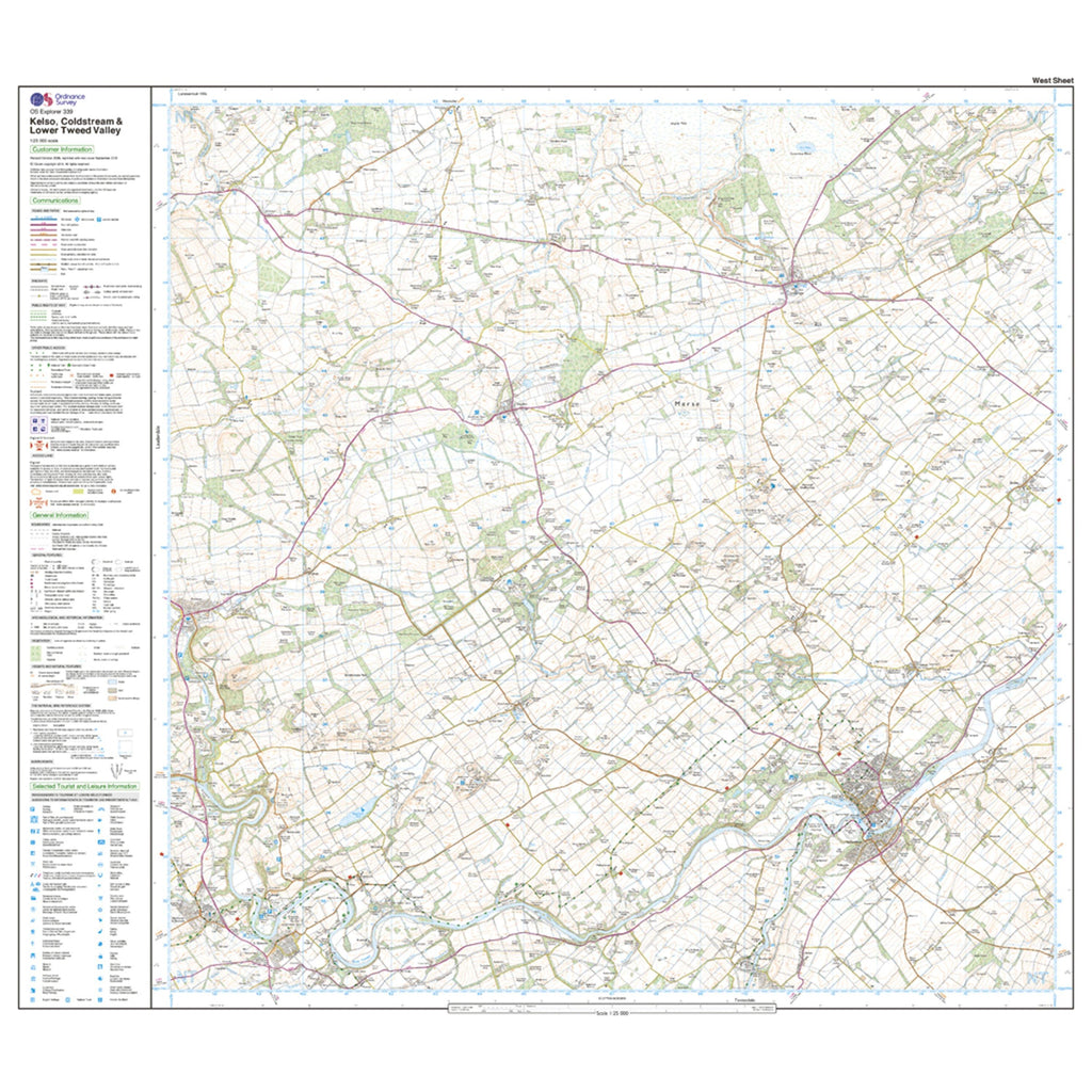 Explorer 339 Kelso, Coldstream & Lower Tweed Valley Map With Digital Version
