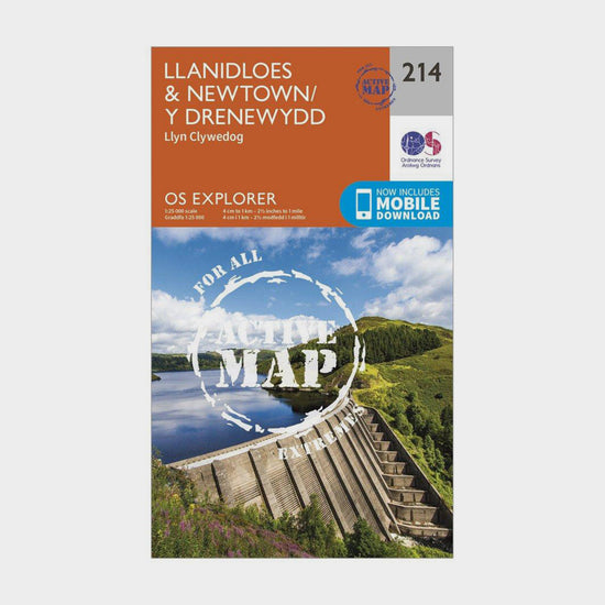 Explorer Active 214 Llanidloes & Newton Map With Digital Version