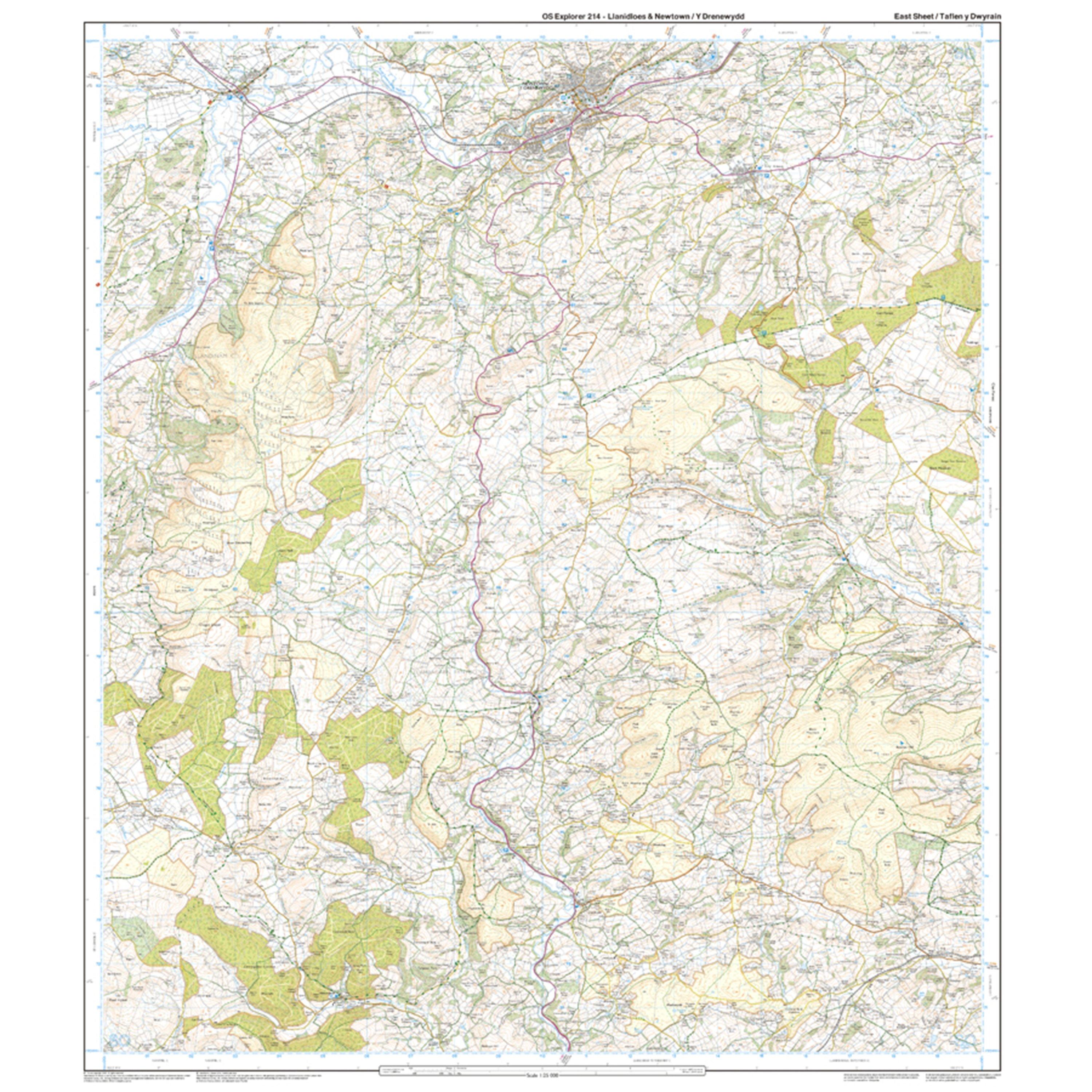 Explorer Active 214 Llanidloes & Newton Map With Digital Version