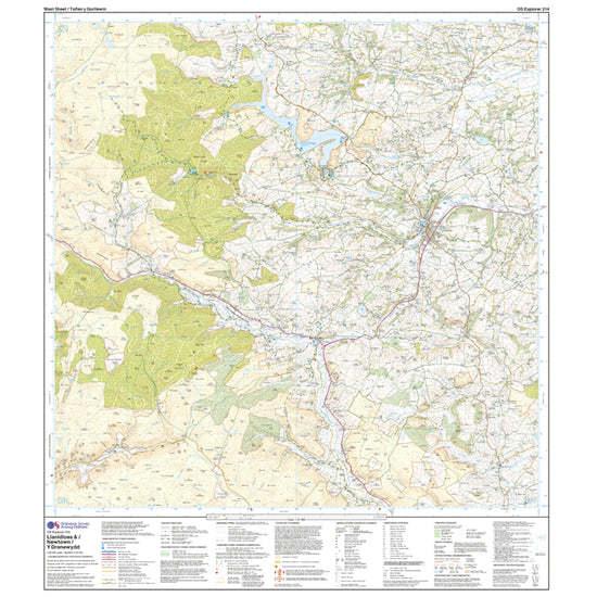 Explorer Active 214 Llanidloes & Newton Map With Digital Version