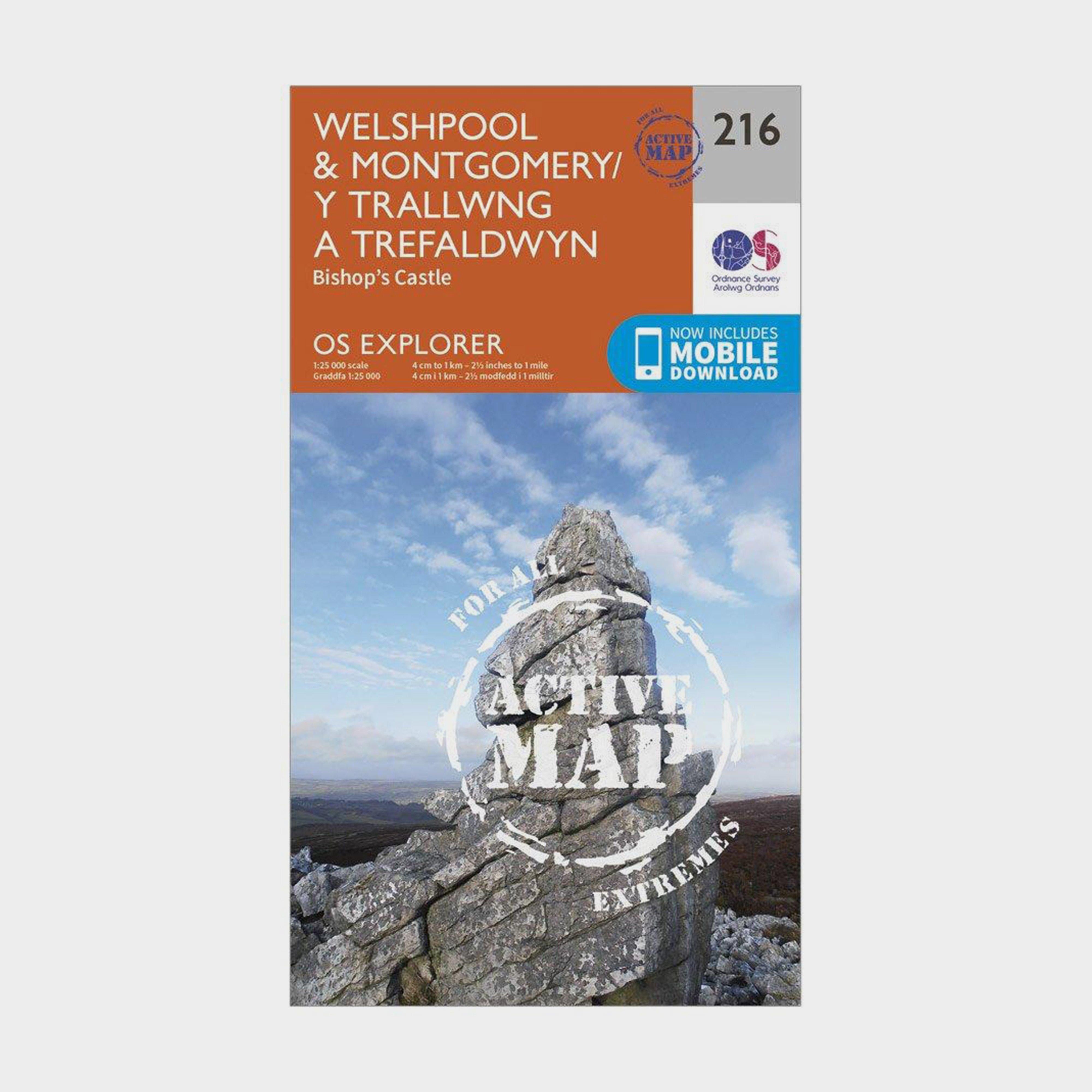 Explorer Active 216 Welshpool & Montgomery Map With Digital Version