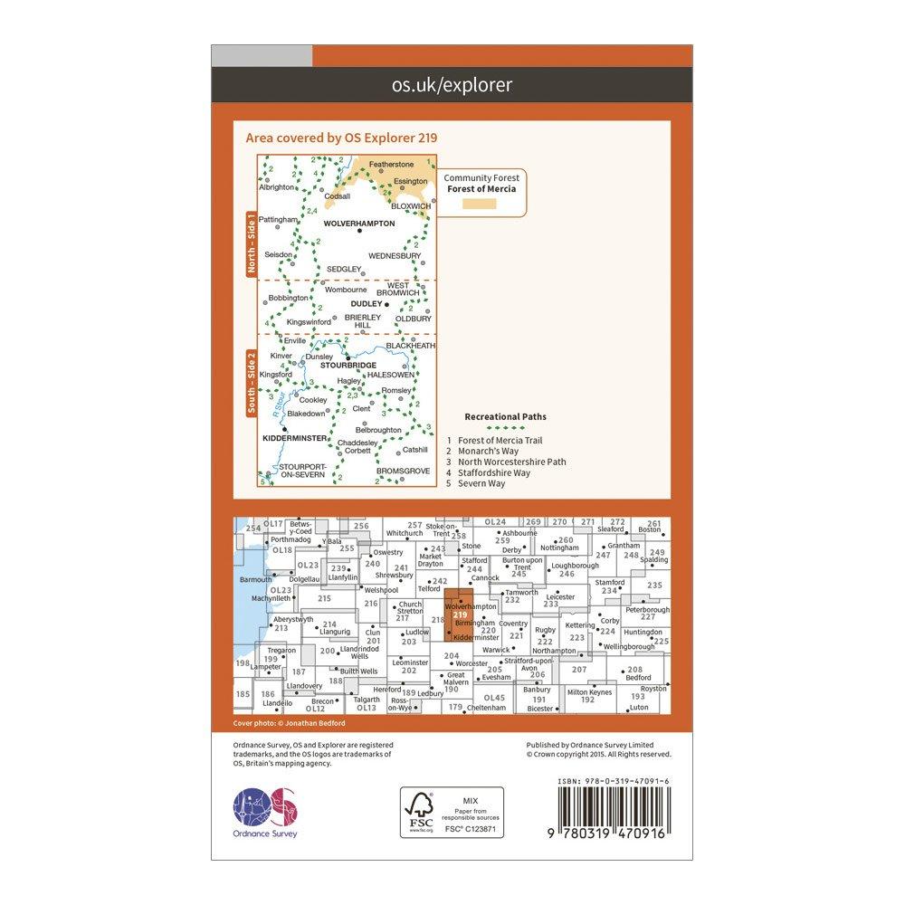 Explorer Active 219 Wolverhampton & Dudley Map With Digital Version