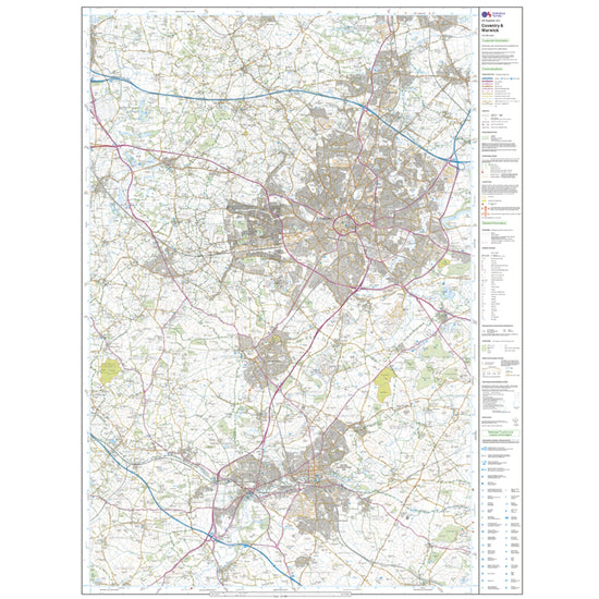 Explorer Active 221 Coventry & Warwick Map With Digital Version