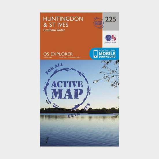 Explorer Active 225 Huntingdon & St Ives Map With Digital Version