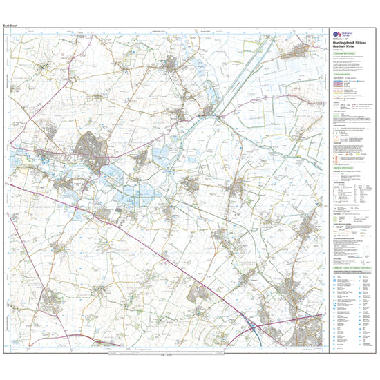 Explorer Active 225 Huntingdon & St Ives Map With Digital Version
